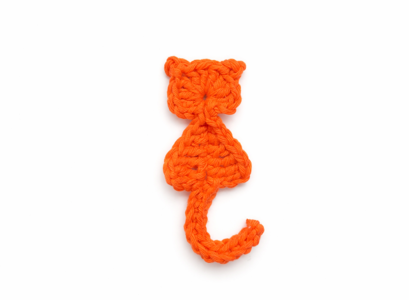 2D Crochet Cat Applique